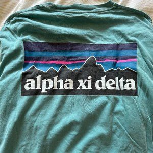 Alpha Xi Delta (AXiD) Patagonia styled pocket t-shirt